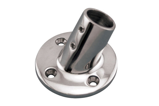 S3650-0600 | ROUND RAIL BASE 7/8" 60 DEG, 316 SS