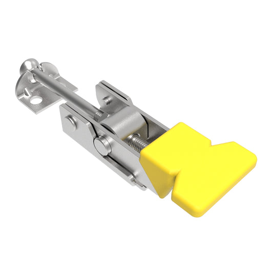 A1-10-501-50 | Over-center Draw Latch, Medium Size, Type A Keeper, Stainless Steel, Passivated, With yellow vinyl grip