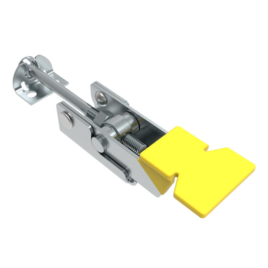 A1-10-701-20 | Over-center Draw Latch, Large Size, Type A Keeper, Steel, Zinc Plate, Bright chromate, With yellow vinyl grip