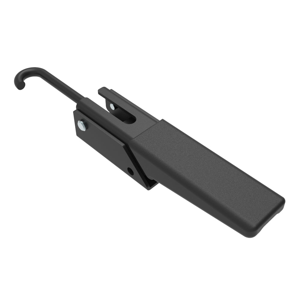 A1-11-902-31 | Over-center Draw Latch, Heavy-Duty Size, Without Keeper, Steel, Powder Coat, Black, With black vinyl grip