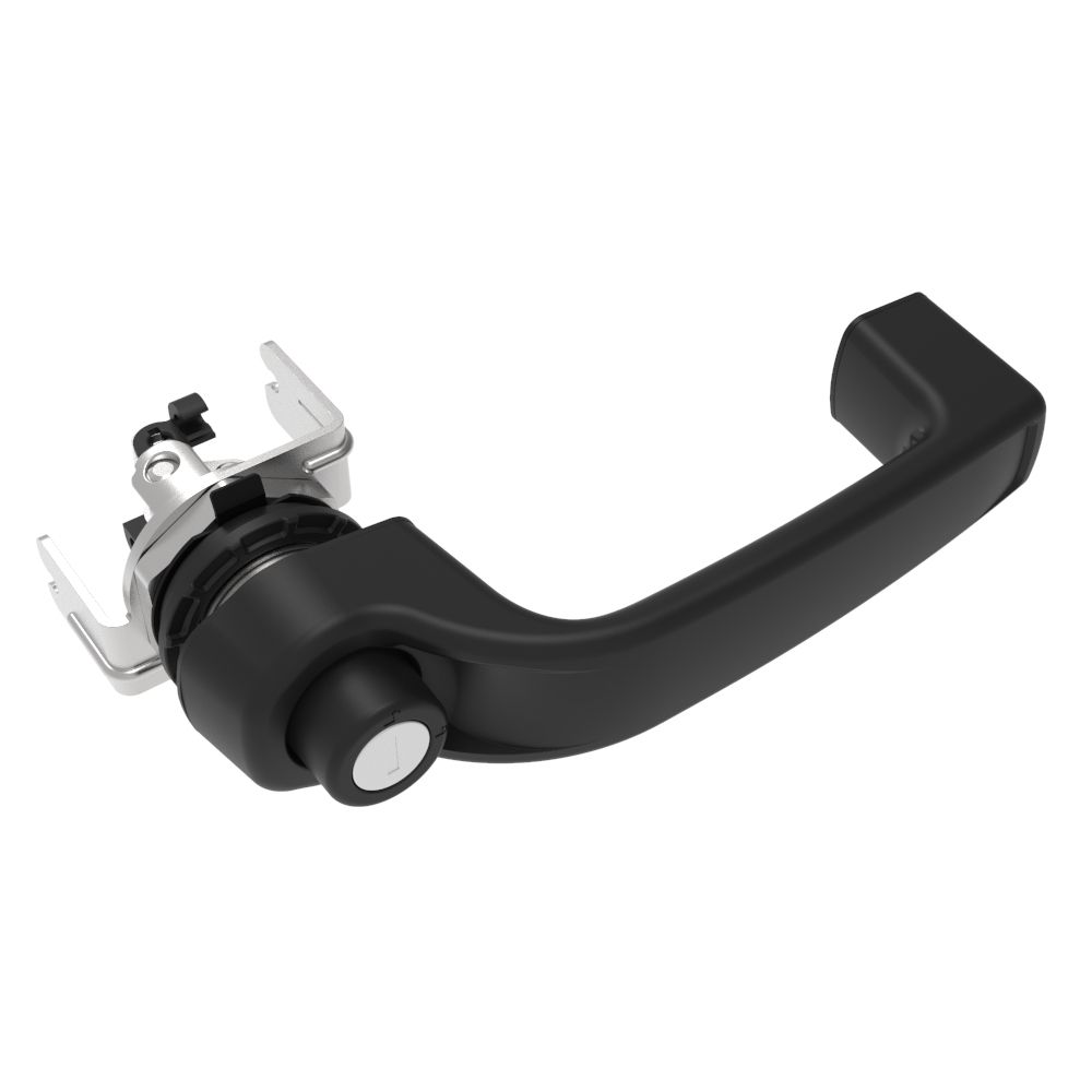 AC-40-163-11-KD10 | Actuator, Single or Multi Point, with Cable Bracket, Push Button Handle, Standard Key Multiple Key Codes (2 Keys Included), Nylon, Black