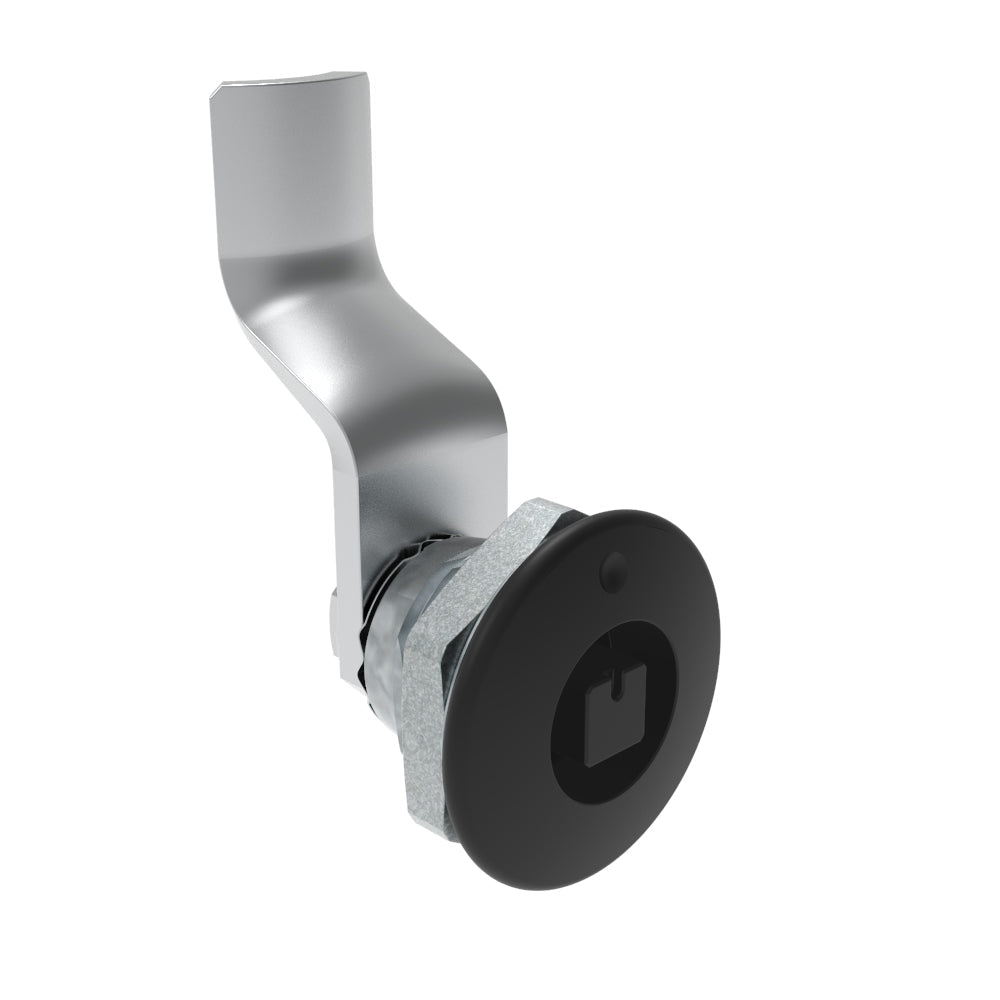 E5-1-045-160 | Quarter-Turn Cam Latch, 7 mm Square Recess, 30mm (1.18 in) Grip, Not Sealed, Zinc Alloy, Powder Coat, Black