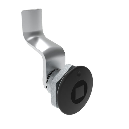 E5-1-055-191 | Quarter-Turn Cam Latch, 8 mm Square, 36mm (1.42 in) Grip, Sealed, Zinc Alloy, Powder Coat, Black