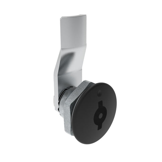 E5-1-065-061 | Quarter-Turn Cam Latch, 3 mm Double Bitted Recess, 10mm (.39 in) Grip, Sealed, Zinc Alloy, Powder Coat, Black