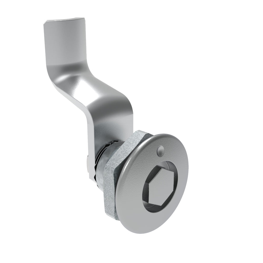 E5-1-131-191 | Quarter-Turn Cam Latch, Bellcore 216, 36mm (1.42 in) Grip, Sealed, Zinc Alloy, Chrome Plated, Bright