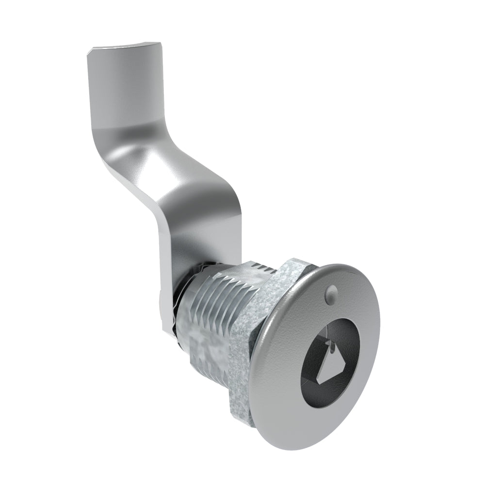 E5-2-021-180 | Quarter-Turn Cam Latch, 7 mm Triangle Recess, 42mm (1.65 in) Grip, Not Sealed, Zinc Alloy, Chrome Plated, Bright