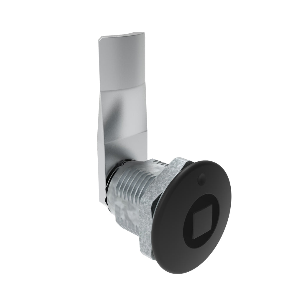 E5-2-055-080 | Quarter-Turn Cam Latch, 8 mm Square, 22mm (.87 in) Grip, Not Sealed, Zinc Alloy, Powder Coat, Black