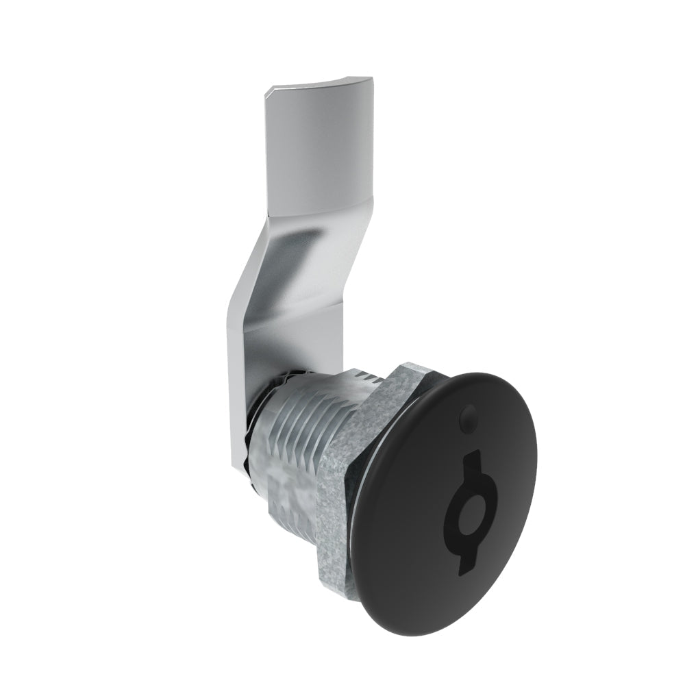 E5-2-075-051 | Quarter-Turn Cam Latch, 5 mm Double Bitted Recess, 16mm (.63 in) Grip, Sealed, Zinc Alloy, Powder Coat, Black