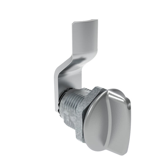 E5-2-111-021 | Quarter-Turn Cam Latch, Short wing, 10mm (.39 in) Grip, Sealed, Zinc Alloy, Chrome Plated, Bright