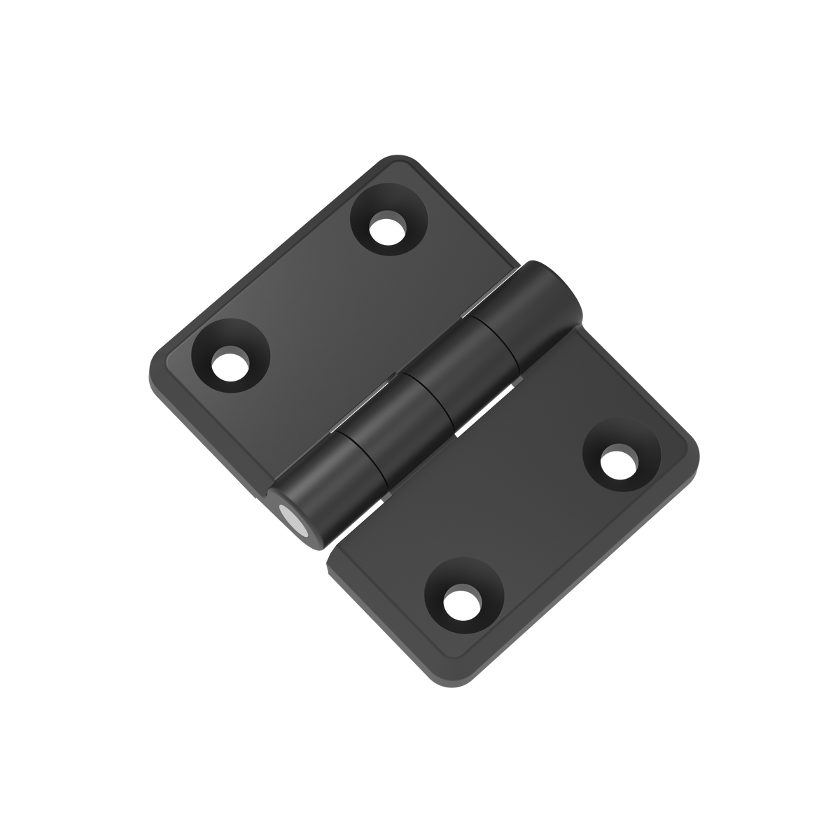 EH-7A-6V8-50 | Surface Mount Hinge, 60 mm (2.36 in) size, with Mounting Holes, Zinc Alloy, Powder Coated, Black