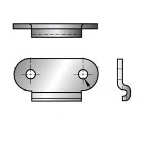 K3-1617-52 | Link Lock Draw Latch, Small Size, Keeper, Steel, Bright