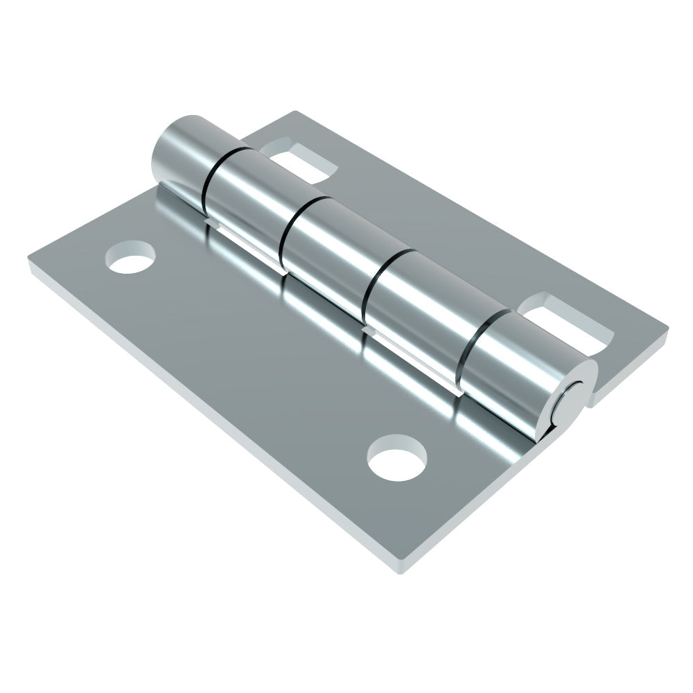 N6-DHIM-6346 | Surface Mount Hinge, 62.5 mm size, with Mounting Holes, Steel, Blue Zinc plated