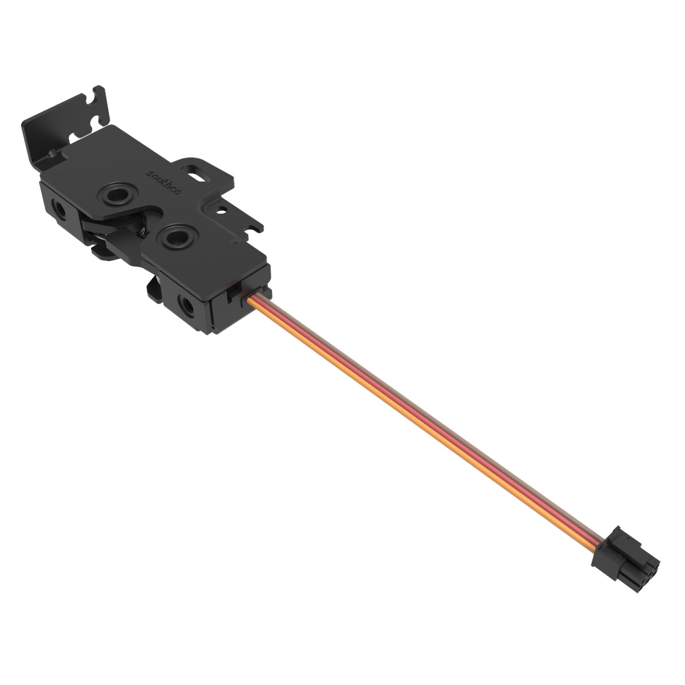 Rotary Push-to-Close Latch, Medium Size, Single Stage, Bottom