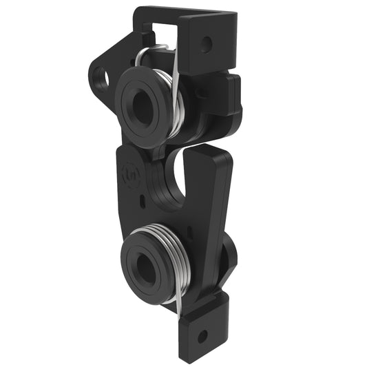 R4-30-40-501-15 | Rotary Push-to-Close Latch, Large Size, Two Stage, Black