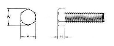 Nylon Hex Head Bolt, 10-32 x 3/4