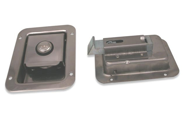 Rectangular Paddle Latch Compact Stainless Steel Paddle Latch – Hinges & Latches